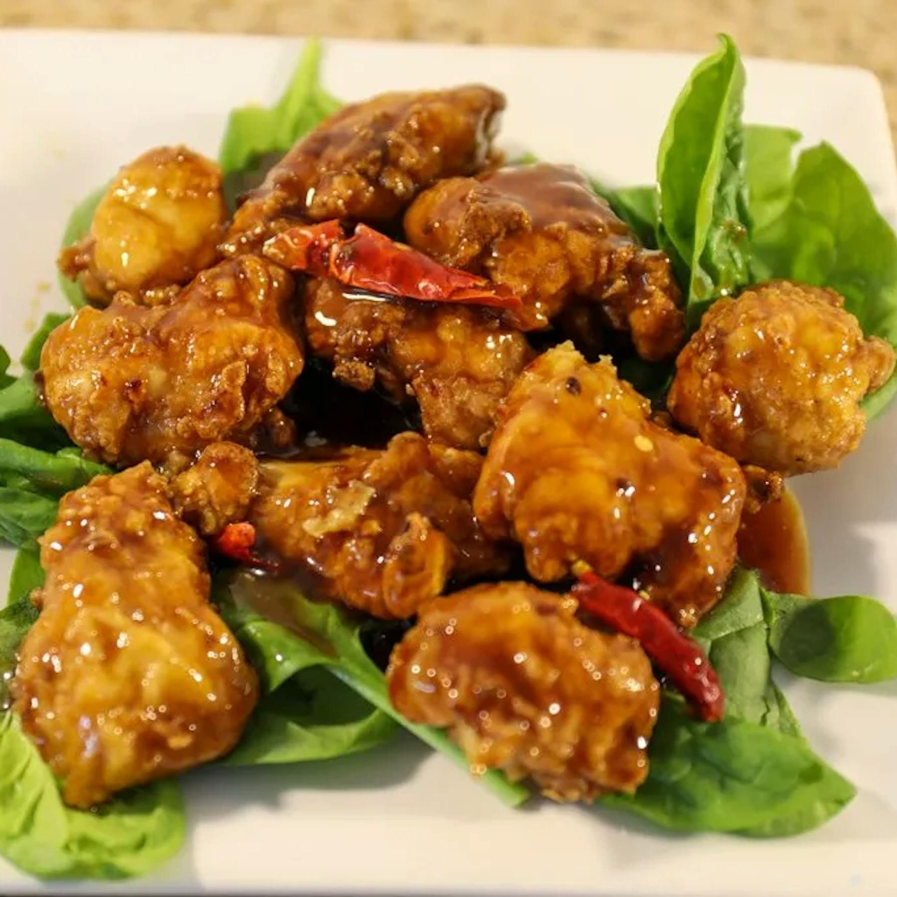 Family - General Tsos Chicken, Broccoli & Rice.