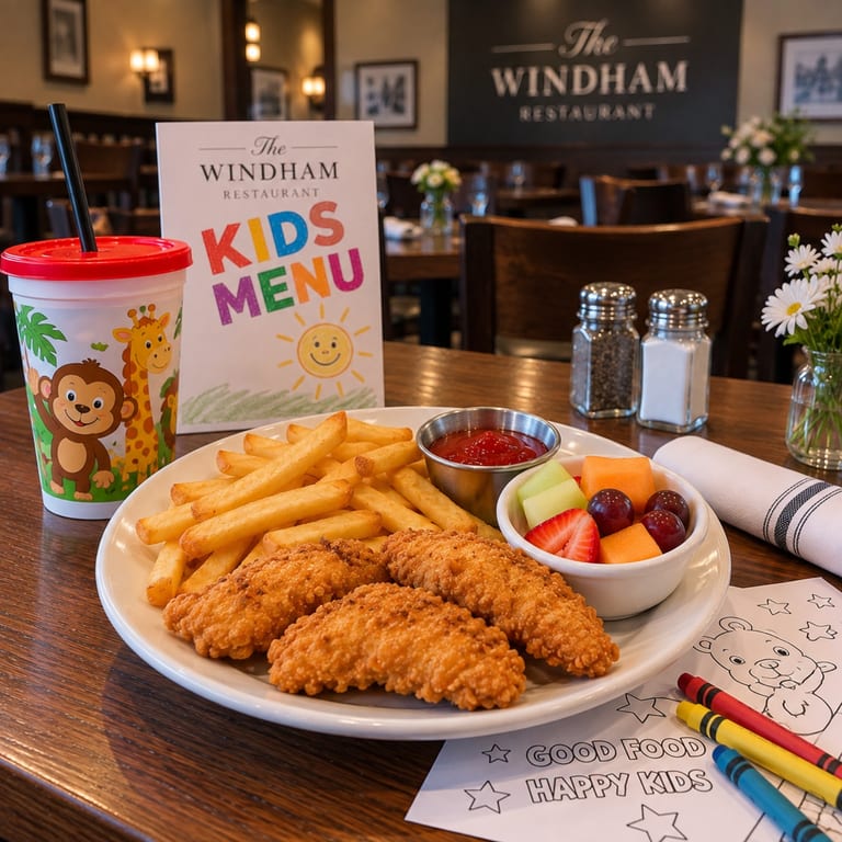 A Kids Menu with Familiar Favorites