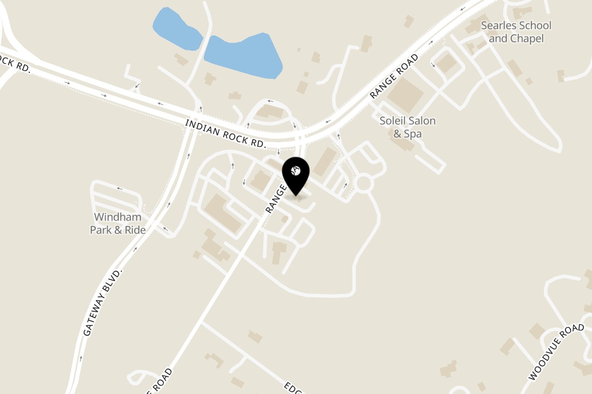Map showing the location of Windham Restaurant on 59 Range Rd in Windham